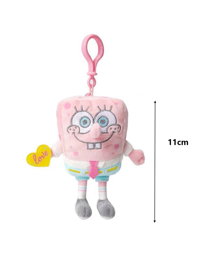 Spongebob Squarepants Animation Peripheral Plush Pendant Toy Collection Cartoon Key Pendant Bag Ornaments (11 Cm Spongebob Squarepants Sweet Pendant)