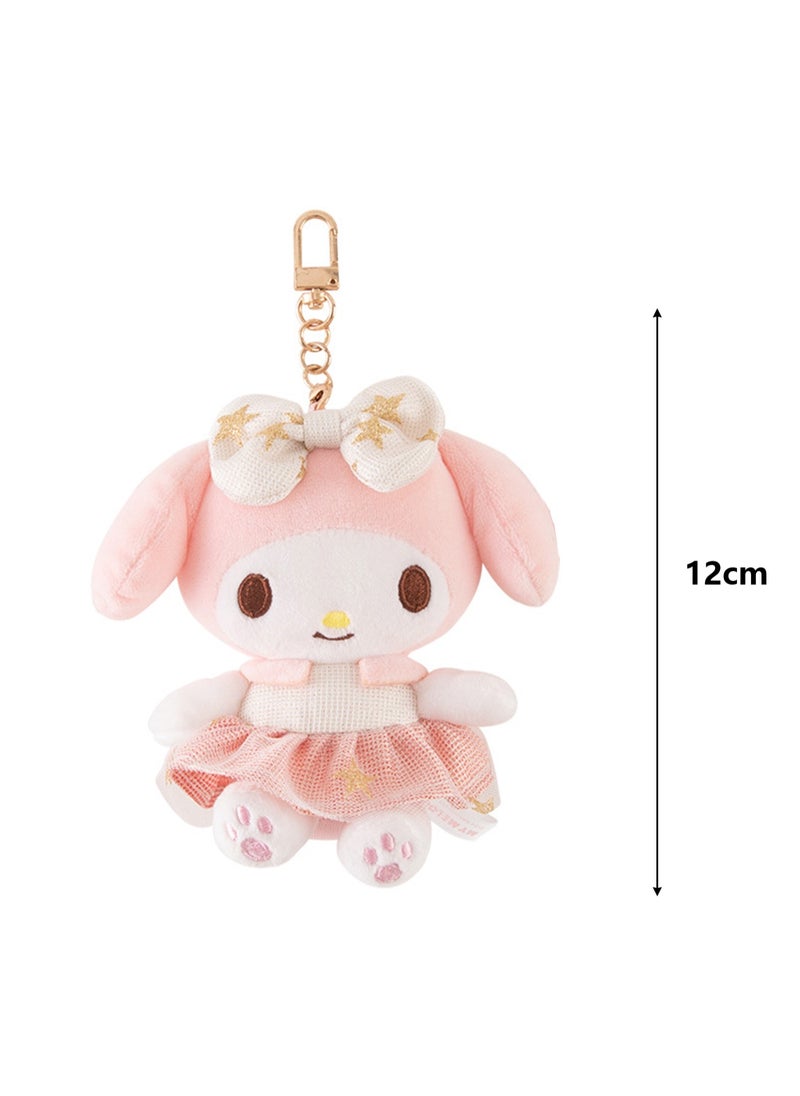 Cute Plush Doll Pendant, High-Quality PP Cotton Material Bag Key Chain Ornament, Ornament Gift For Boys And Girls (12cm Platinum Melody Pendant)