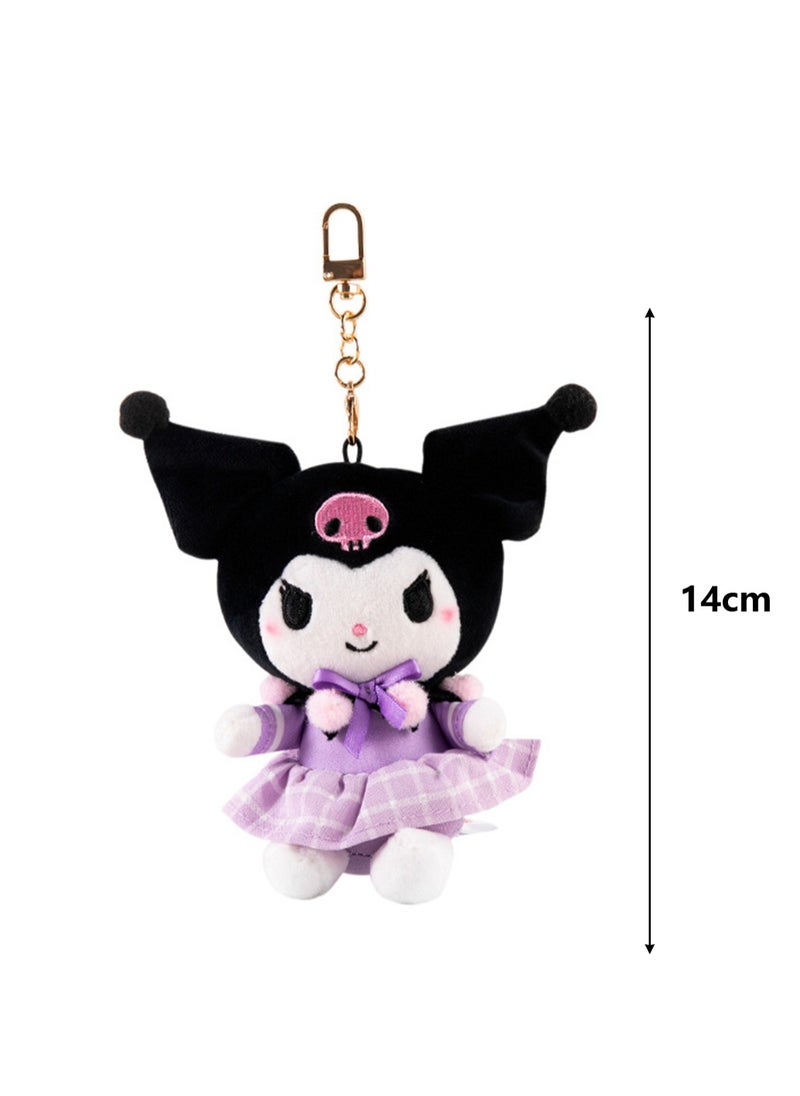 Cute Plush Doll Pendant, High-Quality PP Cotton Material Bag Key Chain Ornament, Ornament Gift For Boys And Girls (14cm Blackhead Uniform Cool Pendant)