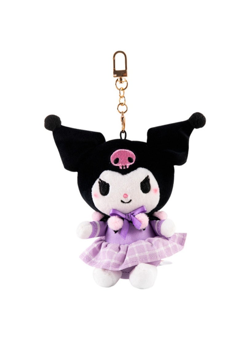 Cute Plush Doll Pendant, High-Quality PP Cotton Material Bag Key Chain Ornament, Ornament Gift For Boys And Girls (14cm Blackhead Uniform Cool Pendant)