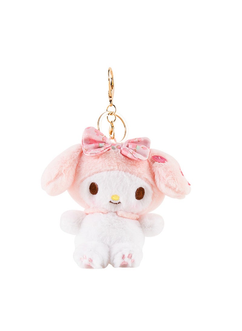 Cute Plush Doll Pendant, High-Quality PP Cotton Material Bag Key Chain Ornament, Ornament Gift For Boys And Girls (10cm Spring Sakura Melody Pendant)