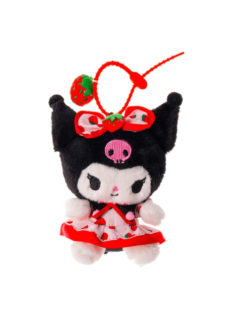 Cute Plush Doll Pendant, High-Quality PP Cotton Material Bag Key Chain Ornament, Ornament Gift For Boys And Girls (12cm Strawberry Cool Pendant)