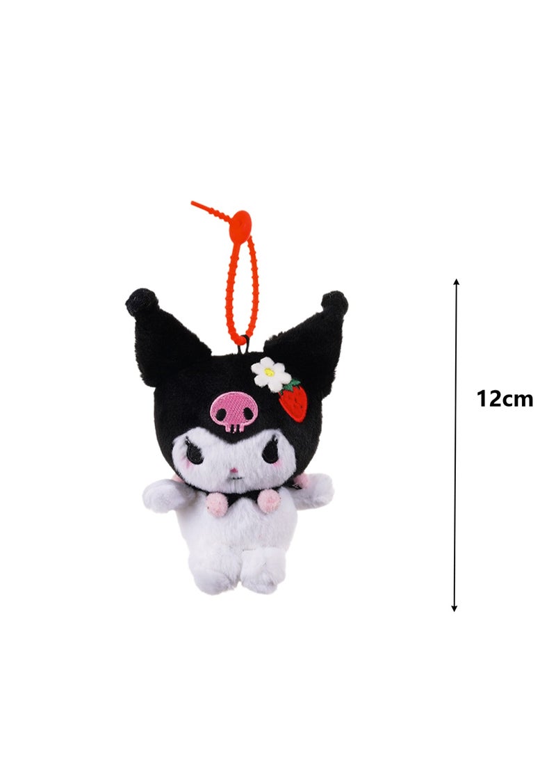 Cute Plush Doll Pendant, High-Quality PP Cotton Material Bag Key Chain Ornament, Ornament Gift For Boys And Girls (12cm Classic Strawberry Cool Pendant)