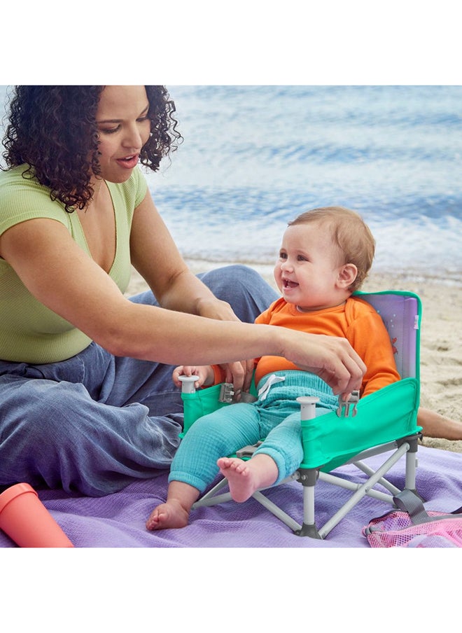 The Little Mermaid Pop ‘N Sit Portable Booster Seat, Multi-Use Feeding And Floor Seat 6 Month To 3 Year