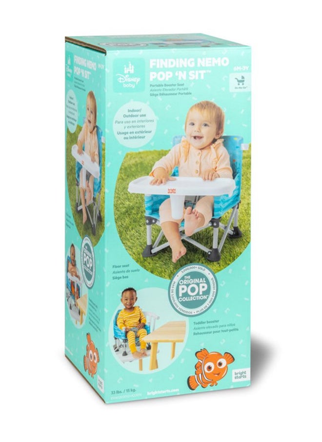 Finding Nemo Pop ‘N Sit Portable Booster Seat Multi-Use Feeding And Floor Seat 6 Month To 3 Year