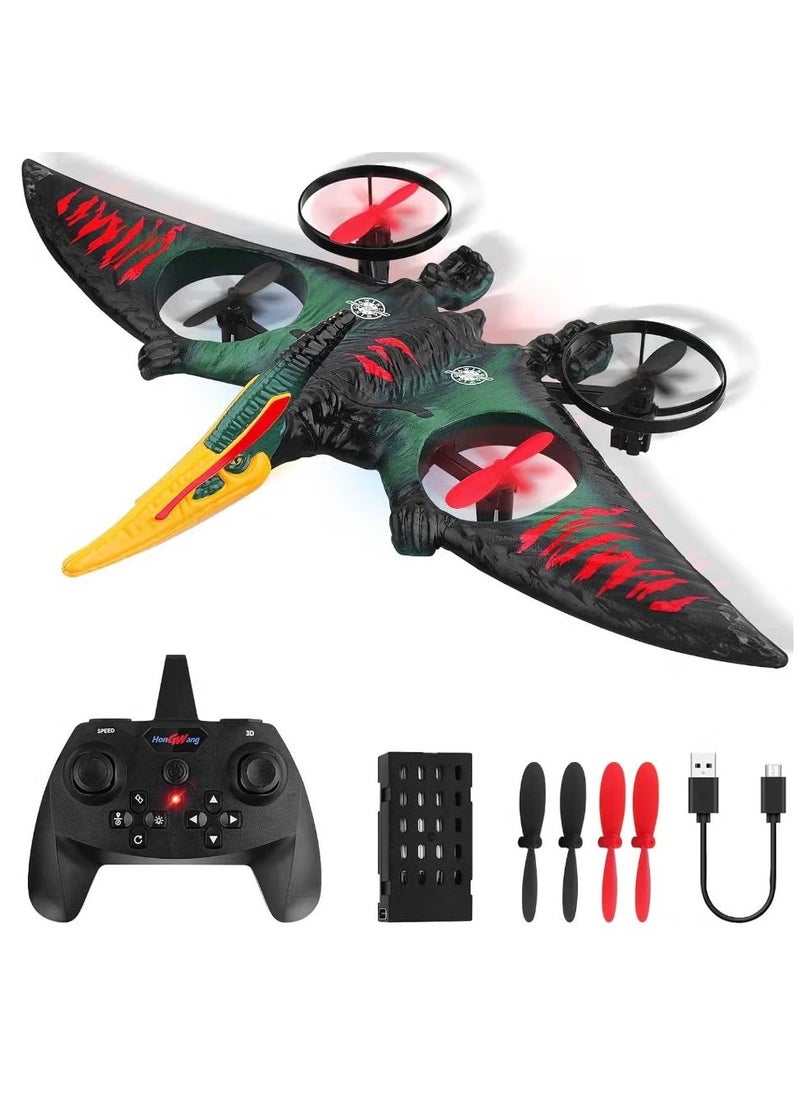 RC Aeroplane 2.4GHz Remote Controlled Aeroplane L0713 Quadcopter, Floating Fighter Aircraft RTF for Beginners, Children & Adults, USB Charging, Green – Easy to Fly, Fun for All Ages