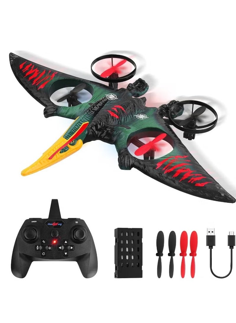 RC Aeroplane 2.4GHz Remote Controlled Aeroplane L0713 Quadcopter, Floating Fighter Aircraft RTF for Beginners, Children & Adults, USB Charging, Green – Easy to Fly, Fun for All Ages