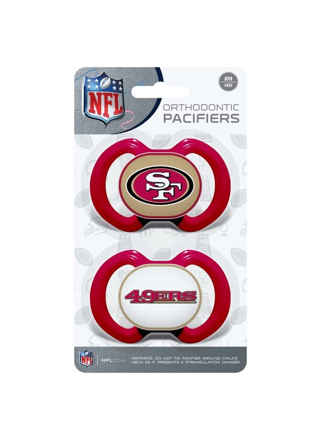 Babyfanatic Pacifier 2-Pack - Nfl San Francisco 49Ers - Officially Licensed League Gear