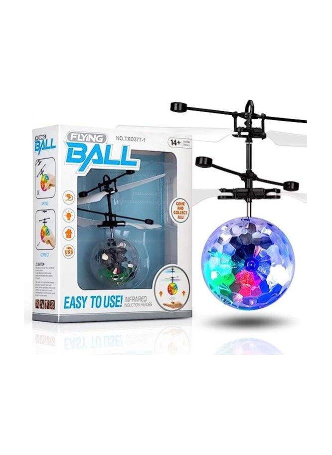 Remote Control Aircraft Toys Induction Flying Ball Children's RC Helicopter Toys Infrared Sensor Kids -Crystal White