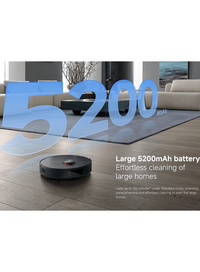 Mi Robot Vacuum X20 Max Mop and Sweep 8000Pa Powerful Suction LDS, 55 W BHR9217GB Black