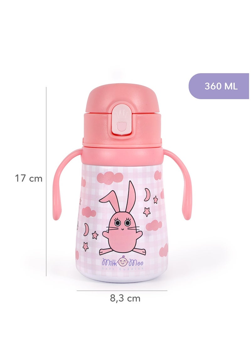 Milk&Moo Stainless Steel Kids Water Bottle 360ML Cancin