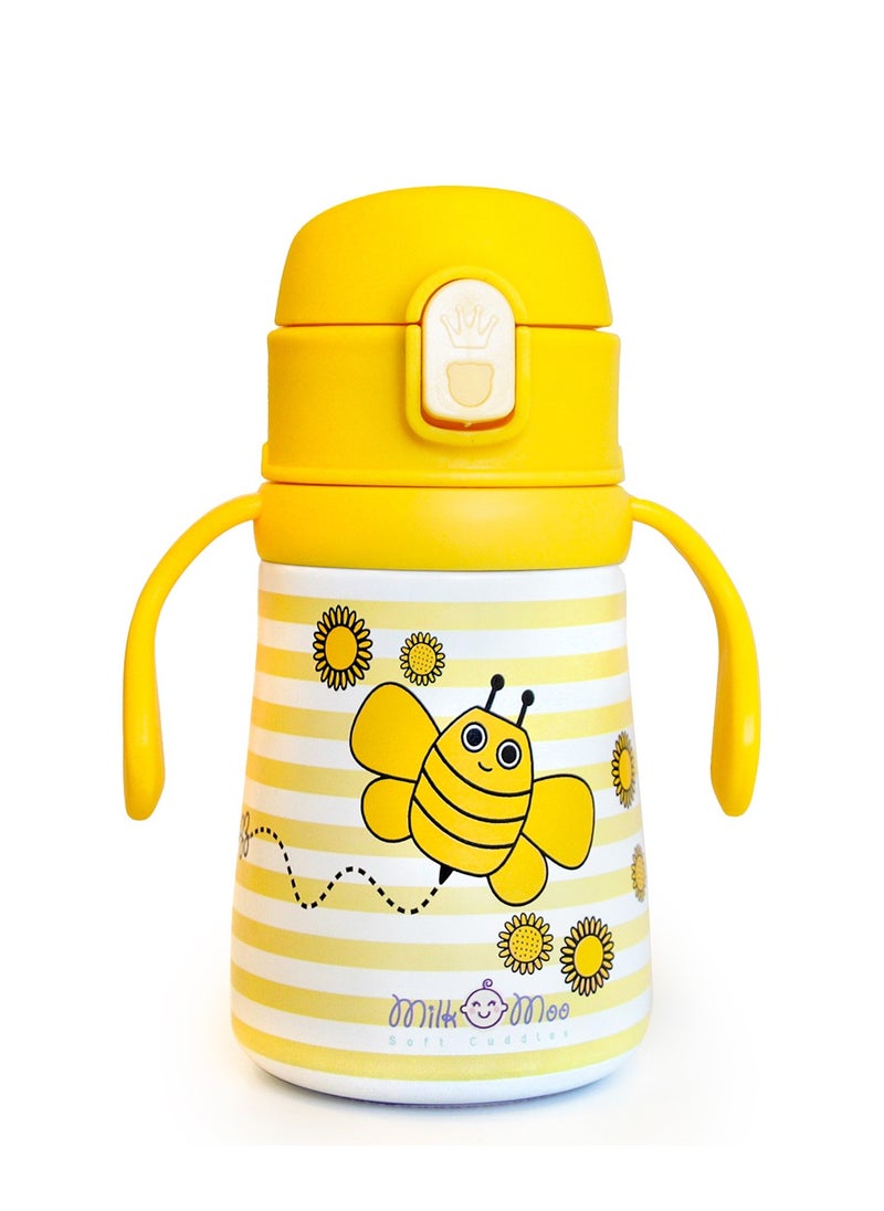 Milk&Moo Staniless Steel Kids Water Bottle 360ML Bee Viz Viz