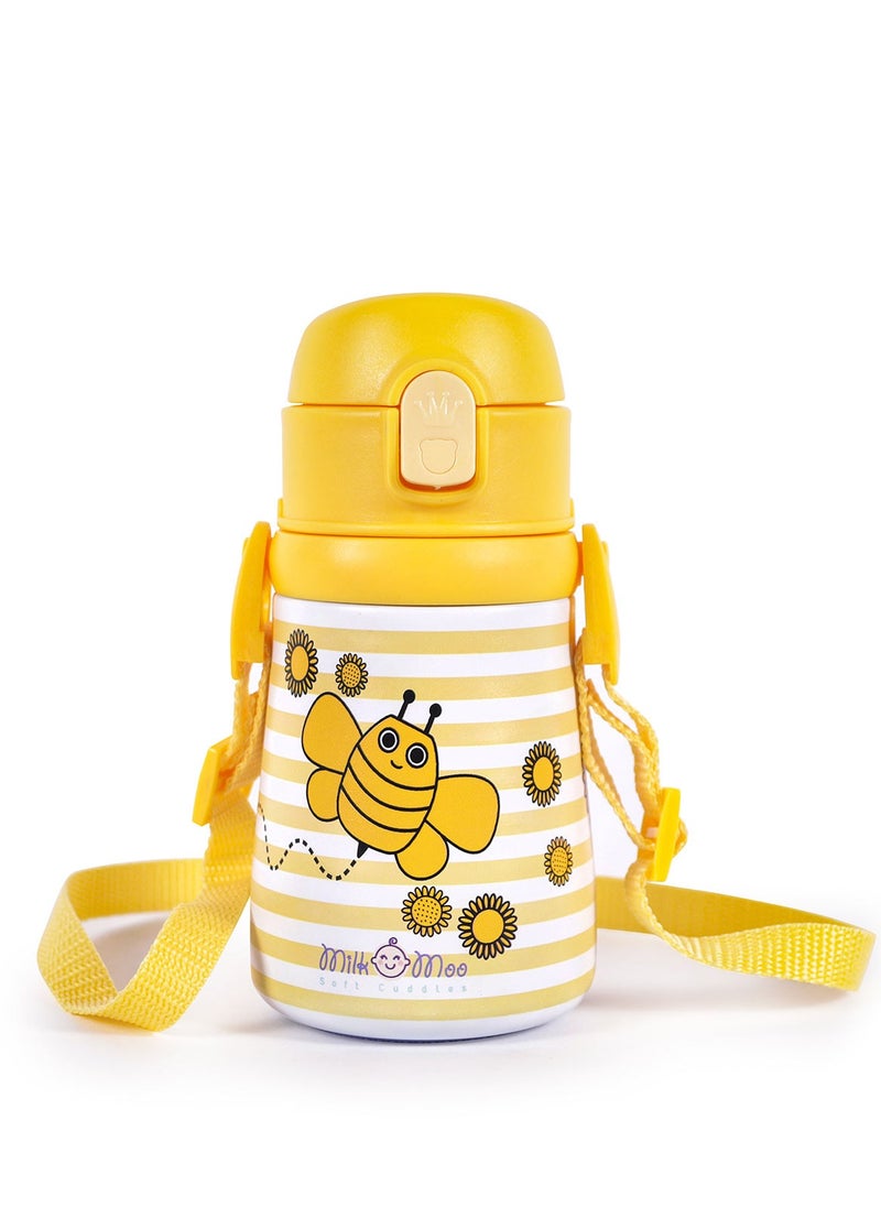 Milk&Moo Staniless Steel Kids Water Bottle 360ML Bee Viz Viz