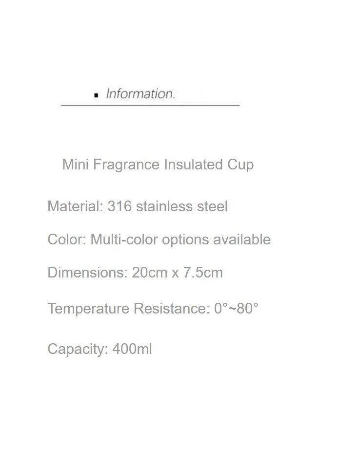 Insulated cup simple stainless steel portable coffee cup popular fashion product delicate and sophisticated niche cup for work office leisure large capacity - black (400ml)