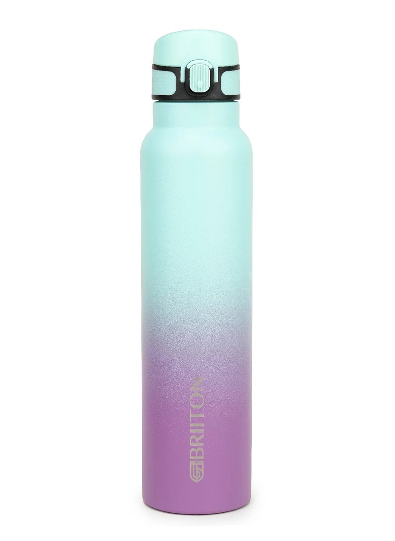 Vibe 1000ml-34Oz Stainless Steel Water Bottle Dual Tone Purple |18/8 Food Grade Thermo Vacuum Insulated Flask | 24hrs Hydro Hot & Cold | SS304 Aqua Sports Bottle | For Kids,Gym,Travel