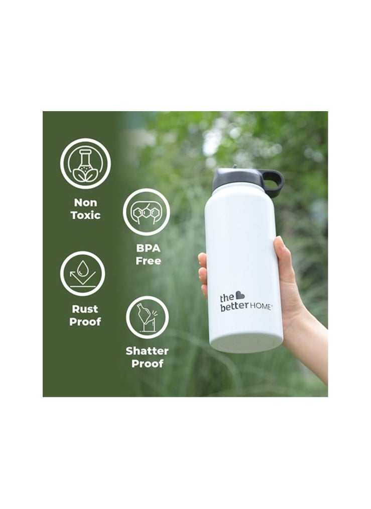 The Better Home Glide 1 Litre |Thermosteel Bottle | Insulated Flask | Leakproof