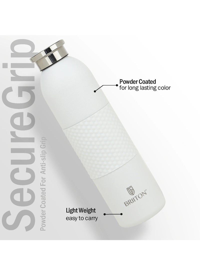 Spectra 620ml-21Oz Stainless steel Water Bottle White |18/8 Food Grade|Thermo Vacuum Insulated Flask|24hrs Hydro Hot and Cold|SS304 Aqua Sports| BPA Free | For Kids,School,Office,Gym,Travel,Women