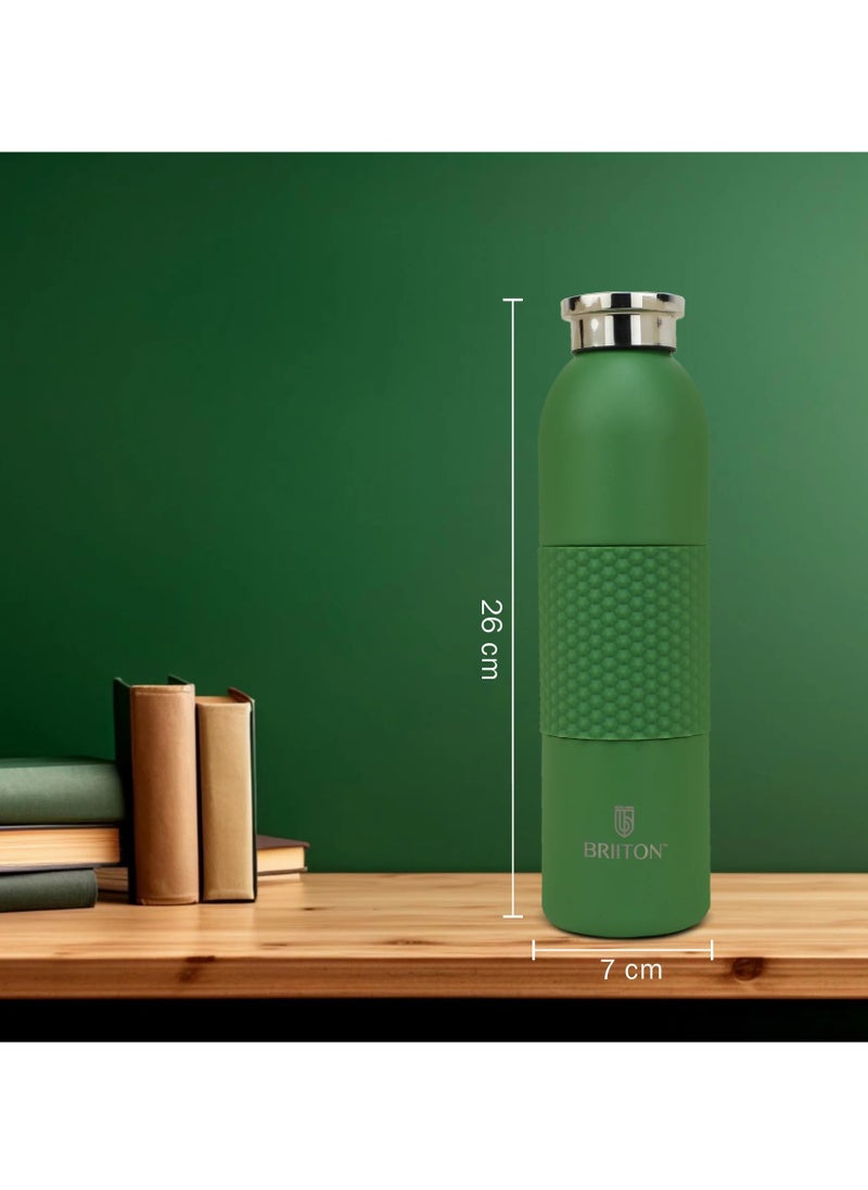 Spectra 620ml-21Oz Stainless steel Water Bottle Green |18/8 Food Grade|Thermo Vacuum Insulated Flask|24hrs Hydro Hot and Cold|SS304 Aqua Sports| BPA Free | For Kids,School,Office,Gym,Travel,Women