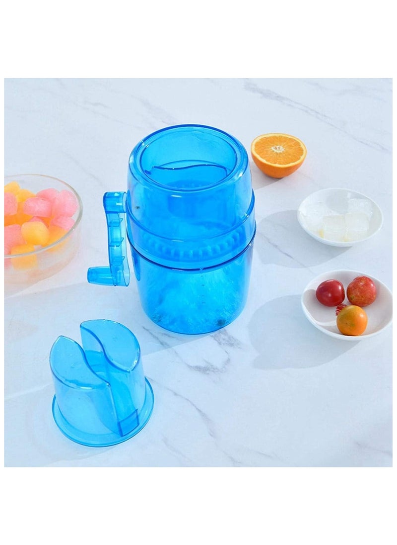 Portable Hand Crank Manual Ice Crusher Shaver Kids Shredding Snow Cone Maker Machine Kitchen