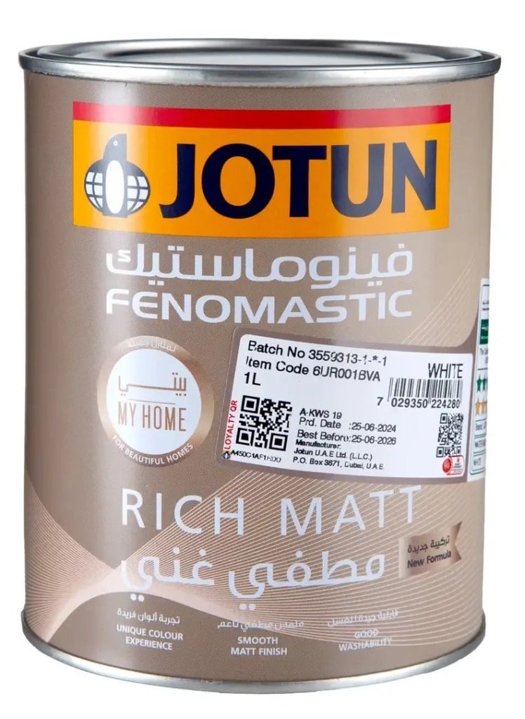 CanvasGT Jotun Fenomastic My Home Rich Matt (White, 1L)