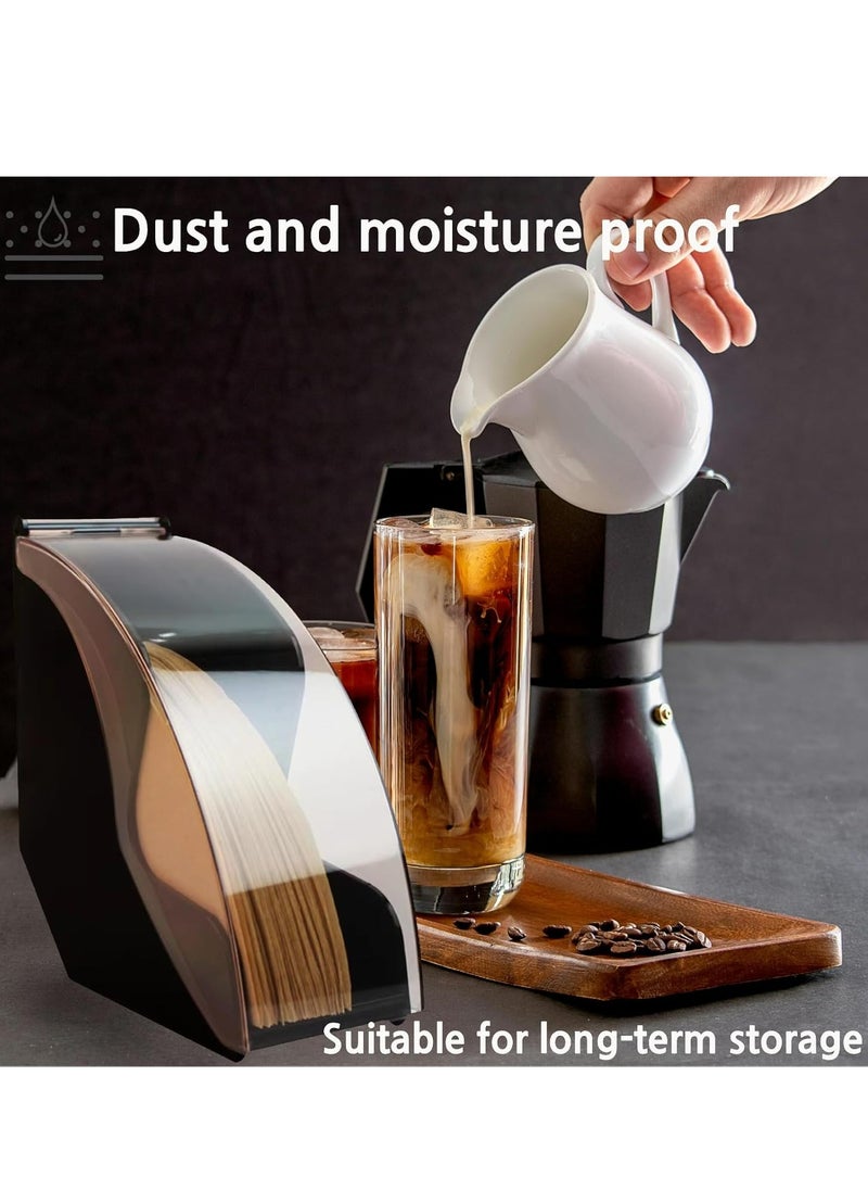 Coffee Filter Holder for Counter with Moisture-proof Dustproof Cover for Coffee Shop, Home.