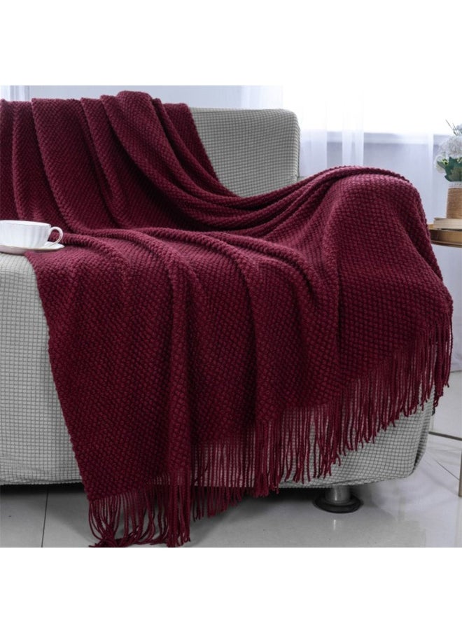 Takisha Throw Blanket Soft And Cozy Accent for Living Room, Bedroom, Sofa, And Bed – Stylish, Warm, And Comfortable Home Decor – Perfect Gift Idea 127x154cm - Red