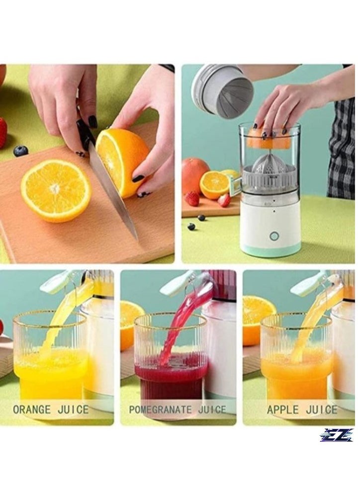 Portable Blender & Electric Citrus Juicer - Rechargeable Hands-Free Masticating Orange & Lemon Squeezer with USB Travel Cup, Compact, Lightweight, Wireless Convenience, Efficient for Citrus Fruits, One-Touch Operation for Home, Office & Travel