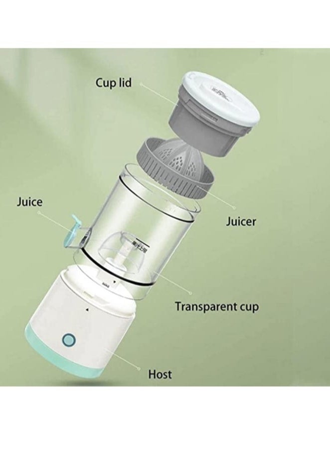 Portable Blender & Electric Citrus Juicer - Rechargeable Hands-Free Masticating Orange & Lemon Squeezer with USB Travel Cup, Compact, Lightweight, Wireless Convenience, Efficient for Citrus Fruits, One-Touch Operation for Home, Office & Travel