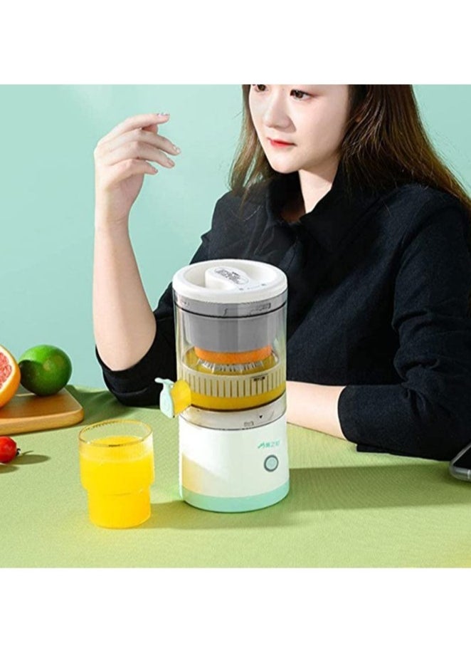 Portable Blender & Electric Citrus Juicer - Rechargeable Hands-Free Masticating Orange & Lemon Squeezer with USB Travel Cup, Compact, Lightweight, Wireless Convenience, Efficient for Citrus Fruits, One-Touch Operation for Home, Office & Travel