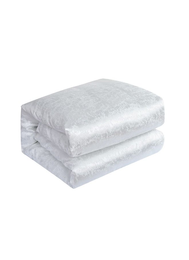 Allure Erin 10 - Pieces King Comforter Set Luxurious Bedding Set with Soft, Cozy Comforter, Pillow cover, Fitted Sheet, Throw, Decorative Pillows And More 240X260 Cm White