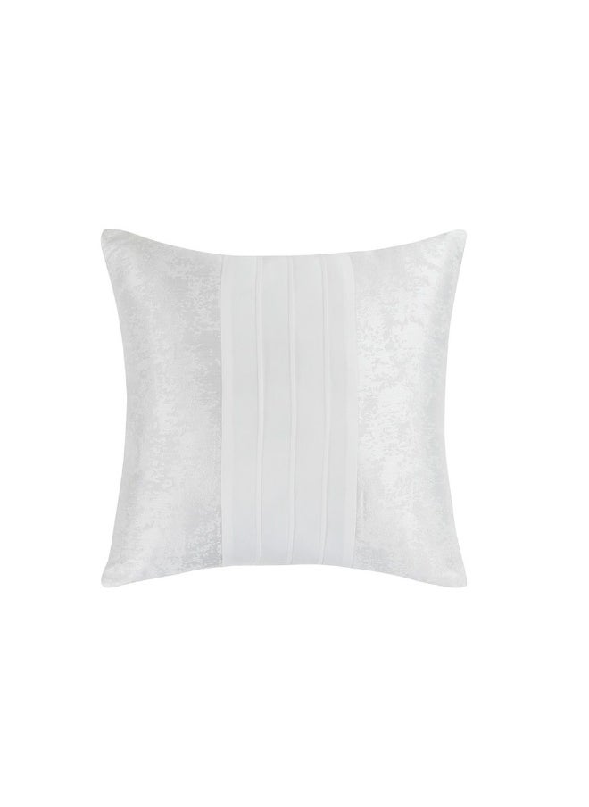 Allure Erin 10 - Pieces King Comforter Set Luxurious Bedding Set with Soft, Cozy Comforter, Pillow cover, Fitted Sheet, Throw, Decorative Pillows And More 240X260 Cm White