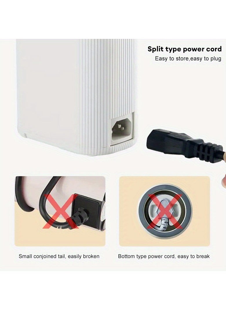 Portable Instant Water Dispenser - European Plug Quick 3 Second Heating Adjustable Temperature Control Mini Desktop Heater for Office Travel Friendly for Tea Coffee Milk No Battery Electric Power Supply Durable Plastic