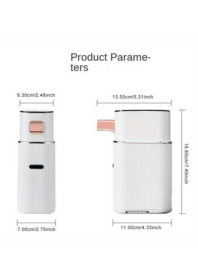 Portable Instant Water Dispenser - European Plug Quick 3 Second Heating Adjustable Temperature Control Mini Desktop Heater for Office Travel Friendly for Tea Coffee Milk No Battery Electric Power Supply Durable Plastic