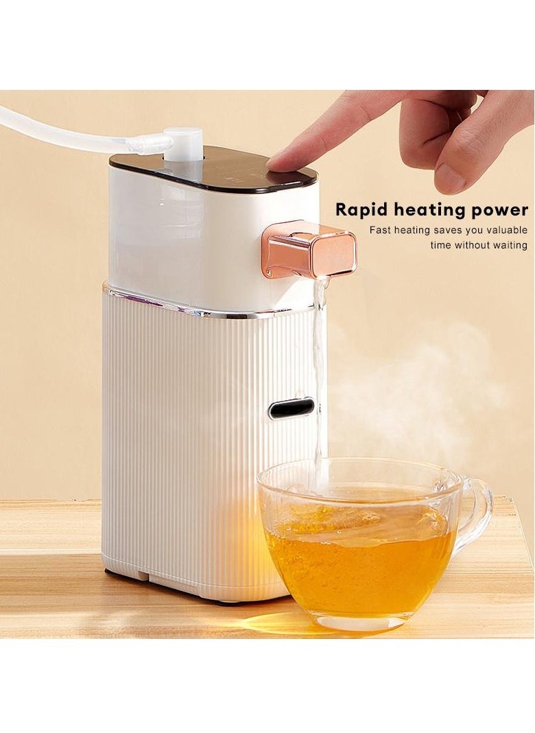 Portable Instant Water Dispenser - European Plug Quick 3 Second Heating Adjustable Temperature Control Mini Desktop Heater for Office Travel Friendly for Tea Coffee Milk No Battery Electric Power Supply Durable Plastic