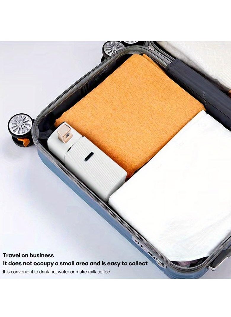 Portable Instant Water Dispenser - European Plug Quick 3 Second Heating Adjustable Temperature Control Mini Desktop Heater for Office Travel Friendly for Tea Coffee Milk No Battery Electric Power Supply Durable Plastic