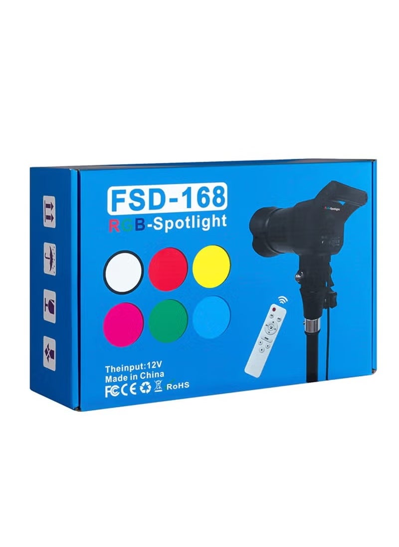 FSD-168 RGB Studio Light Spotlight Color Adjustment For Photography With Stand