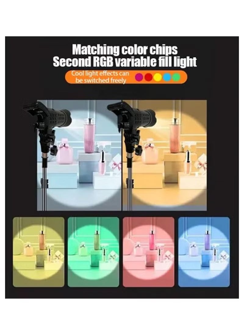 FSD-168 RGB Studio Light Spotlight Color Adjustment For Photography With Stand