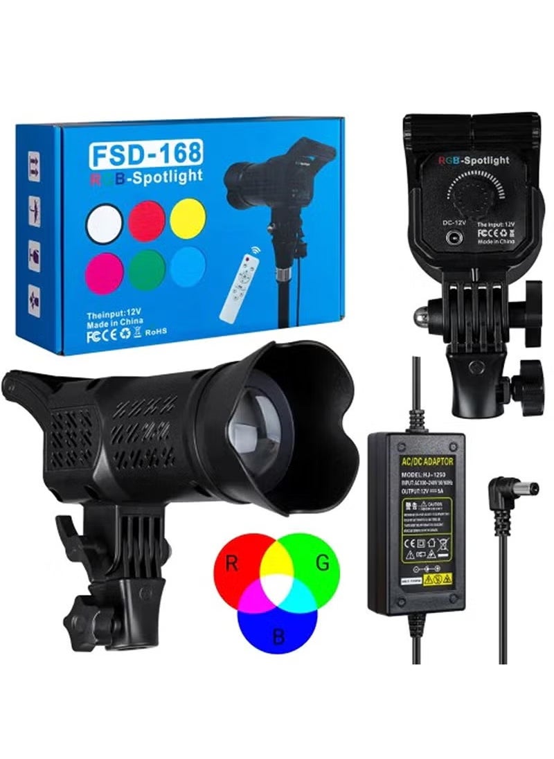 FSD-168 RGB Studio Light Spotlight Color Adjustment For Photography With Stand