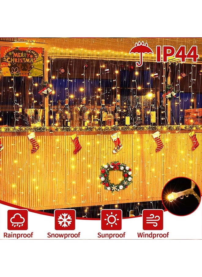 Ramadan Curtain String Lights, 200LED Ramadan Hanging Lights for Home Wall Outdoor and Indoor Backdrop Window（ 6.5 * 6.5ft）