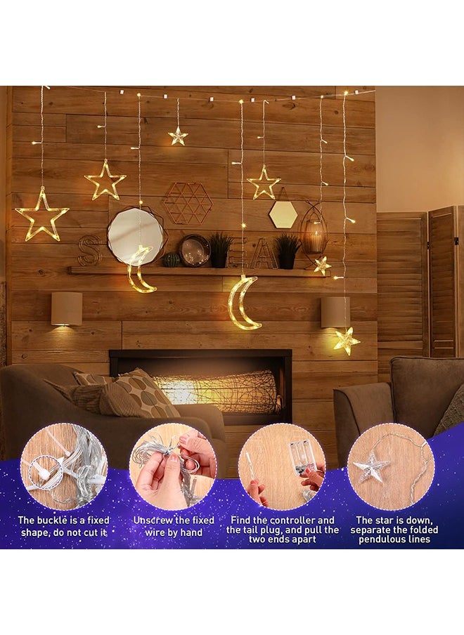 Star and Moon String Lights Ramadan Decorations 138