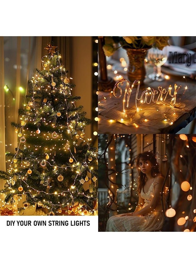 Ramadan Decorations, 2Pcs 10M 100LED Ramadan Tree Lights, Warm White Ramadan Lights for Home Party Garden Decor(Warm White)