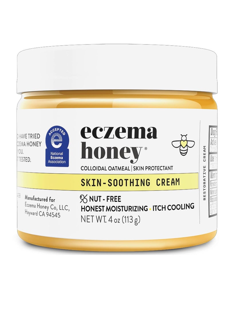 ECZEMA HONEY Nut-Free Original Skin-Soothing Cream - Honey Lotion For Dry & Sensitive Skin - Natural Eczema Cream for Adults & Kids - Itchy Relief Cream for Eczema, Psoriasis, Dermatitis & More (4 Oz)