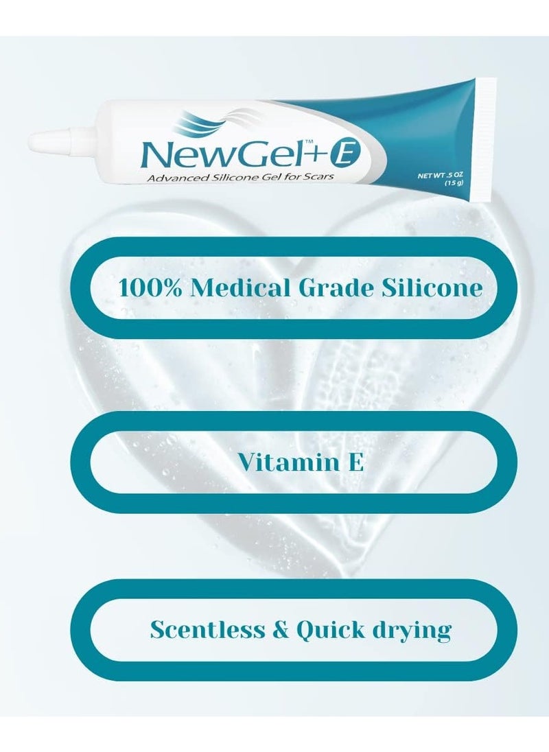 Advanced Medical-Grade Silicone Gel+ Vitamin E for All Scar Types 15g