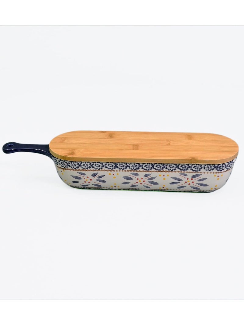 temp-tations® Old World Baker & Server with Bamboo Lid - 2 Piece - Eggplant