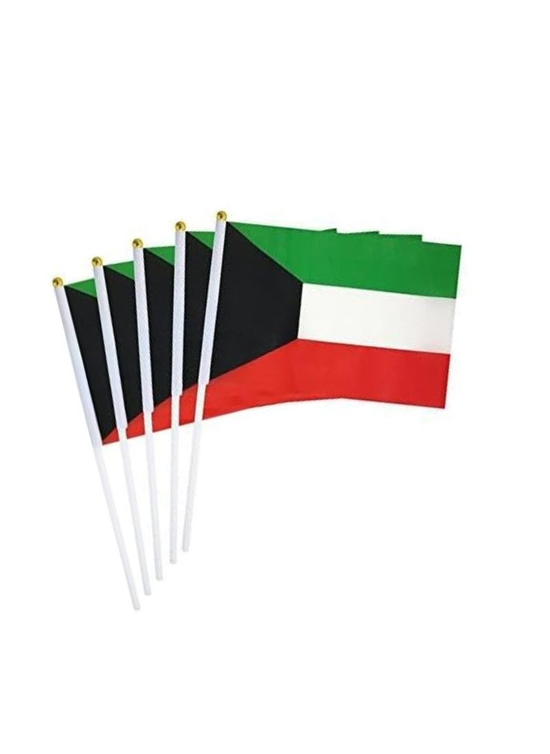 Kuwait Mini Hand Flags For National Day Small Stick Hand Held Flags Great Souvenirs And Party Favors Flags For Kids And Adults Decorations Country Flags,Festival Events