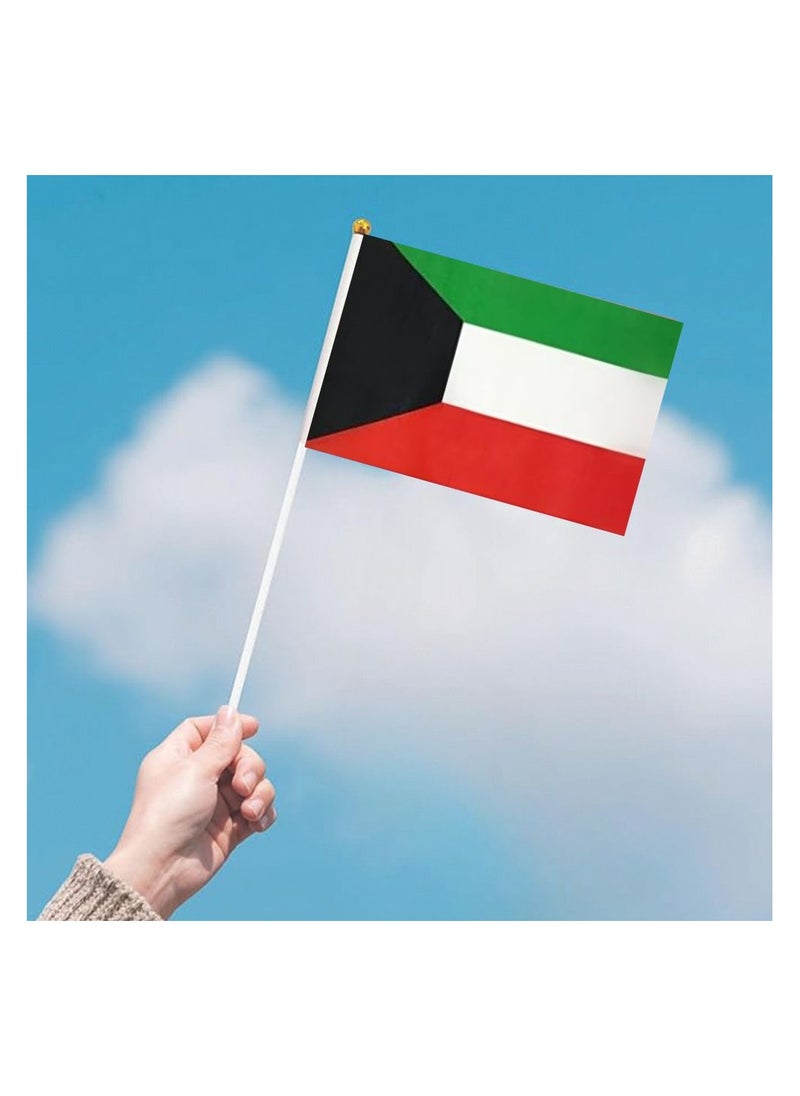 Kuwait Mini Hand Flags For National Day Small Stick Hand Held Flags Great Souvenirs And Party Favors Flags For Kids And Adults Decorations Country Flags,Festival Events