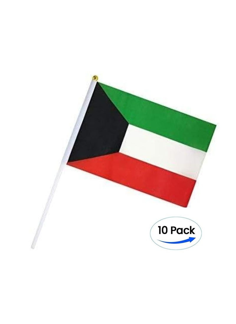 Kuwait Mini Hand Flags For National Day Small Stick Hand Held Flags Great Souvenirs And Party Favors Flags For Kids And Adults Decorations Country Flags,Festival Events