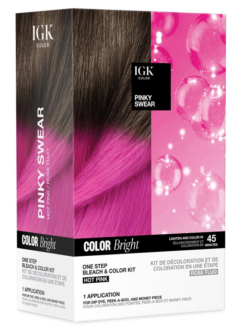 IGK Color Bright One Step Bleach & Color Kit Pinky Swear