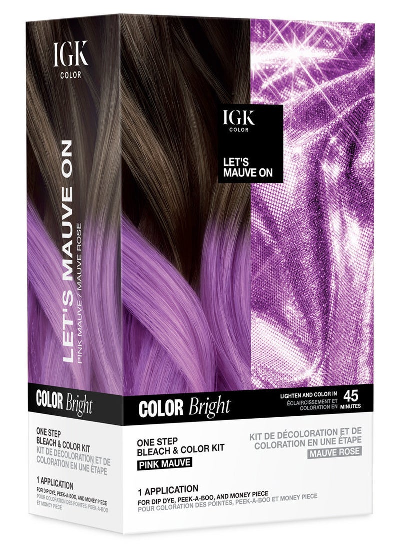 IGK Color Bright One Step Bleach & Color Kit Let's Mauve On