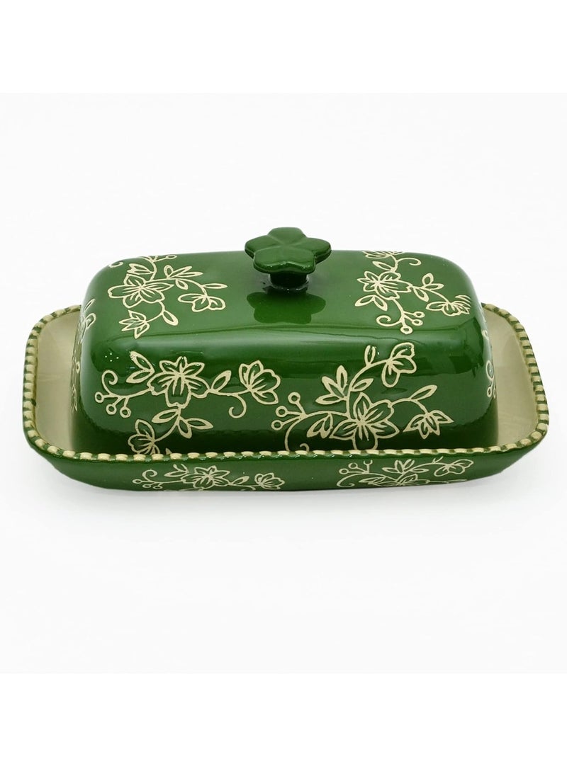 temp-tations® Floral Lace Bakeware Set,7 Piece Completer Set- Green